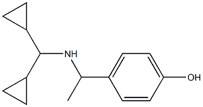 4-{1-[(dicyclopropylmethyl)amino]ethyl}phenol 结构式