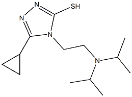 4-{2-[bis(propan-2-yl)amino]ethyl}-5-cyclopropyl-4H-1,2,4-triazole-3-thiol 结构式