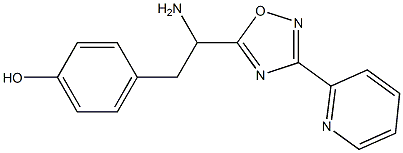 4-{2-amino-2-[3-(pyridin-2-yl)-1,2,4-oxadiazol-5-yl]ethyl}phenol,,结构式
