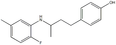 4-{3-[(2-fluoro-5-methylphenyl)amino]butyl}phenol Struktur