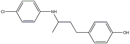 4-{3-[(4-chlorophenyl)amino]butyl}phenol,,结构式