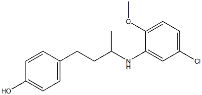 4-{3-[(5-chloro-2-methoxyphenyl)amino]butyl}phenol,,结构式