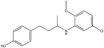 4-{3-[(5-chloro-2-methoxyphenyl)amino]butyl}phenol Structure