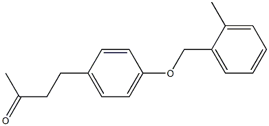 4-{4-[(2-methylphenyl)methoxy]phenyl}butan-2-one,,结构式