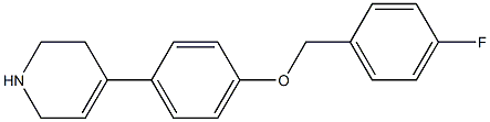 4-{4-[(4-fluorophenyl)methoxy]phenyl}-1,2,3,6-tetrahydropyridine,,结构式