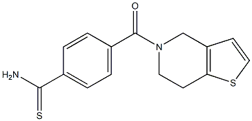 4-{4H,5H,6H,7H-thieno[3,2-c]pyridin-5-ylcarbonyl}benzene-1-carbothioamide,,结构式