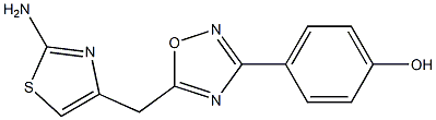 4-{5-[(2-amino-1,3-thiazol-4-yl)methyl]-1,2,4-oxadiazol-3-yl}phenol Structure