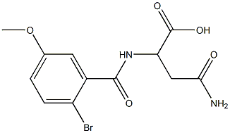 4-amino-2-[(2-bromo-5-methoxybenzoyl)amino]-4-oxobutanoic acid,,结构式