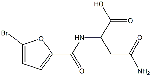 4-amino-2-[(5-bromo-2-furoyl)amino]-4-oxobutanoic acid Structure