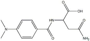 4-amino-2-{[4-(dimethylamino)benzoyl]amino}-4-oxobutanoic acid 化学構造式