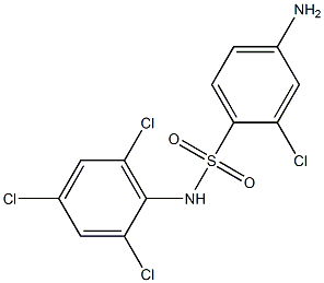 4-amino-2-chloro-N-(2,4,6-trichlorophenyl)benzene-1-sulfonamide 结构式