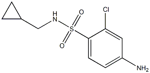 4-amino-2-chloro-N-(cyclopropylmethyl)benzene-1-sulfonamide,,结构式