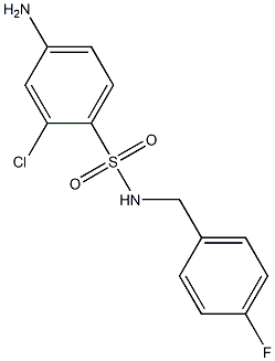 4-amino-2-chloro-N-[(4-fluorophenyl)methyl]benzene-1-sulfonamide Structure