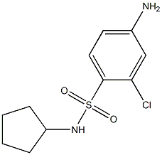 4-amino-2-chloro-N-cyclopentylbenzene-1-sulfonamide Structure