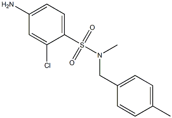 4-amino-2-chloro-N-methyl-N-[(4-methylphenyl)methyl]benzene-1-sulfonamide Structure
