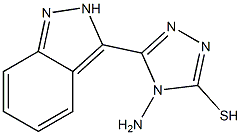 4-amino-5-(2H-indazol-3-yl)-4H-1,2,4-triazole-3-thiol,,结构式