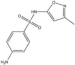 4-amino-N-(3-methyl-1,2-oxazol-5-yl)benzene-1-sulfonamide 化学構造式