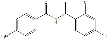 4-amino-N-[1-(2,4-dichlorophenyl)ethyl]benzamide Struktur