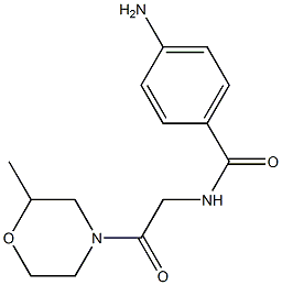 4-amino-N-[2-(2-methylmorpholin-4-yl)-2-oxoethyl]benzamide Structure