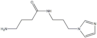 4-amino-N-[3-(1H-imidazol-1-yl)propyl]butanamide 结构式