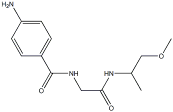 4-amino-N-{2-[(2-methoxy-1-methylethyl)amino]-2-oxoethyl}benzamide,,结构式