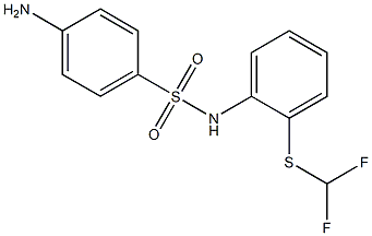 4-amino-N-{2-[(difluoromethyl)sulfanyl]phenyl}benzene-1-sulfonamide,,结构式