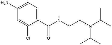 4-amino-N-{2-[bis(propan-2-yl)amino]ethyl}-2-chlorobenzamide 结构式
