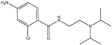 4-amino-N-{2-[bis(propan-2-yl)amino]ethyl}-2-chlorobenzamide,,结构式