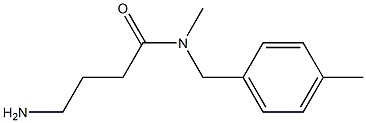 4-amino-N-methyl-N-[(4-methylphenyl)methyl]butanamide 结构式