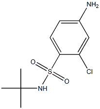 4-amino-N-tert-butyl-2-chlorobenzene-1-sulfonamide 化学構造式