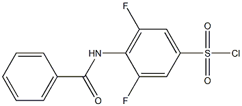 4-benzamido-3,5-difluorobenzene-1-sulfonyl chloride