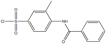 4-benzamido-3-methylbenzene-1-sulfonyl chloride Struktur