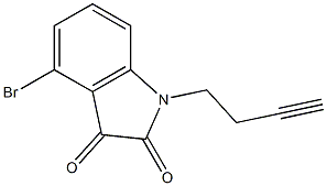 4-bromo-1-(but-3-yn-1-yl)-2,3-dihydro-1H-indole-2,3-dione Structure