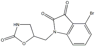 4-bromo-1-[(2-oxo-1,3-oxazolidin-5-yl)methyl]-2,3-dihydro-1H-indole-2,3-dione Structure