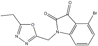 4-bromo-1-[(5-ethyl-1,3,4-oxadiazol-2-yl)methyl]-2,3-dihydro-1H-indole-2,3-dione Structure