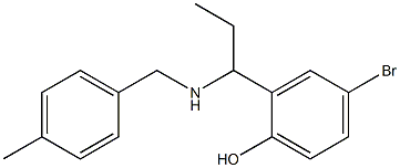 4-bromo-2-(1-{[(4-methylphenyl)methyl]amino}propyl)phenol Structure