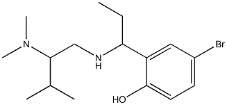 4-bromo-2-(1-{[2-(dimethylamino)-3-methylbutyl]amino}propyl)phenol Structure