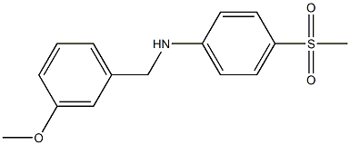 4-methanesulfonyl-N-[(3-methoxyphenyl)methyl]aniline,,结构式