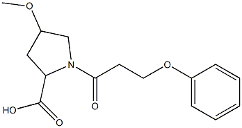 4-methoxy-1-(3-phenoxypropanoyl)pyrrolidine-2-carboxylic acid Structure