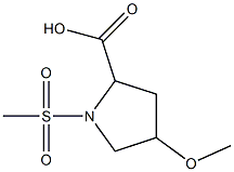 4-methoxy-1-(methylsulfonyl)pyrrolidine-2-carboxylic acid 化学構造式