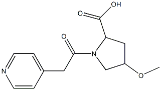 4-methoxy-1-(pyridin-4-ylacetyl)pyrrolidine-2-carboxylic acid