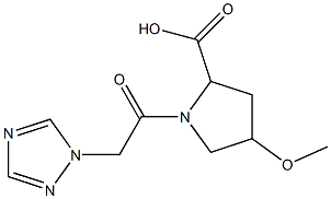 4-methoxy-1-[2-(1H-1,2,4-triazol-1-yl)acetyl]pyrrolidine-2-carboxylic acid|