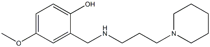 4-methoxy-2-({[3-(piperidin-1-yl)propyl]amino}methyl)phenol 结构式