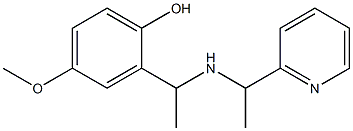 4-methoxy-2-(1-{[1-(pyridin-2-yl)ethyl]amino}ethyl)phenol Structure