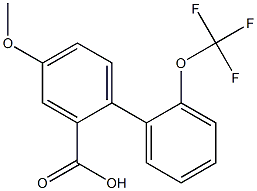 4-methoxy-2'-(trifluoromethoxy)-1,1'-biphenyl-2-carboxylic acid,926203-22-7,结构式