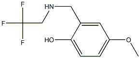 4-methoxy-2-{[(2,2,2-trifluoroethyl)amino]methyl}phenol Struktur