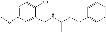4-methoxy-2-{[(4-phenylbutan-2-yl)amino]methyl}phenol Structure