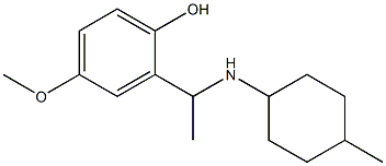 4-methoxy-2-{1-[(4-methylcyclohexyl)amino]ethyl}phenol,,结构式