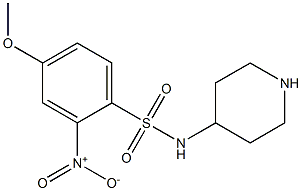 4-methoxy-2-nitro-N-(piperidin-4-yl)benzene-1-sulfonamide Structure