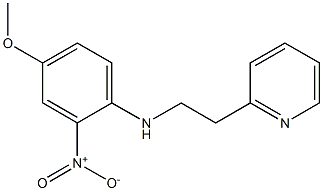 4-methoxy-2-nitro-N-[2-(pyridin-2-yl)ethyl]aniline,,结构式